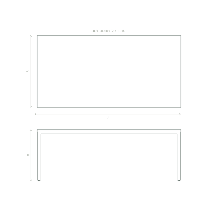 workshop dining table dimensions